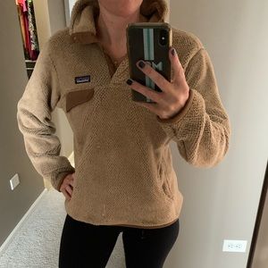 Patagonia Tool Snap Pullover Size Medium Oatmeal Tan